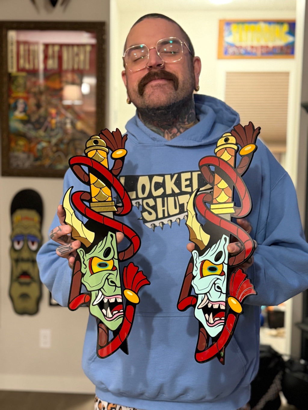 Hannya Katana Wall Art