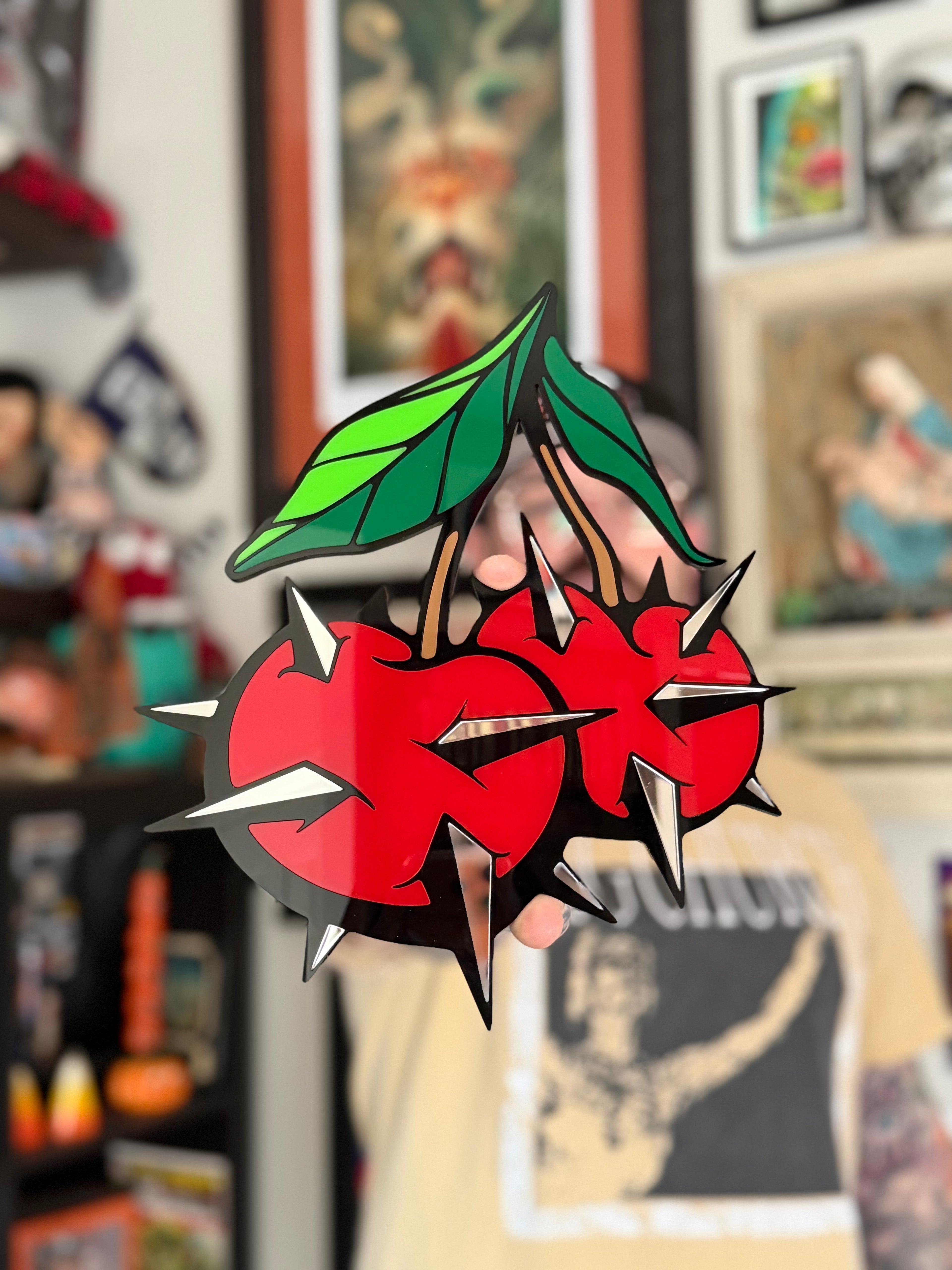 Cherry Flail Wall Hanging Art