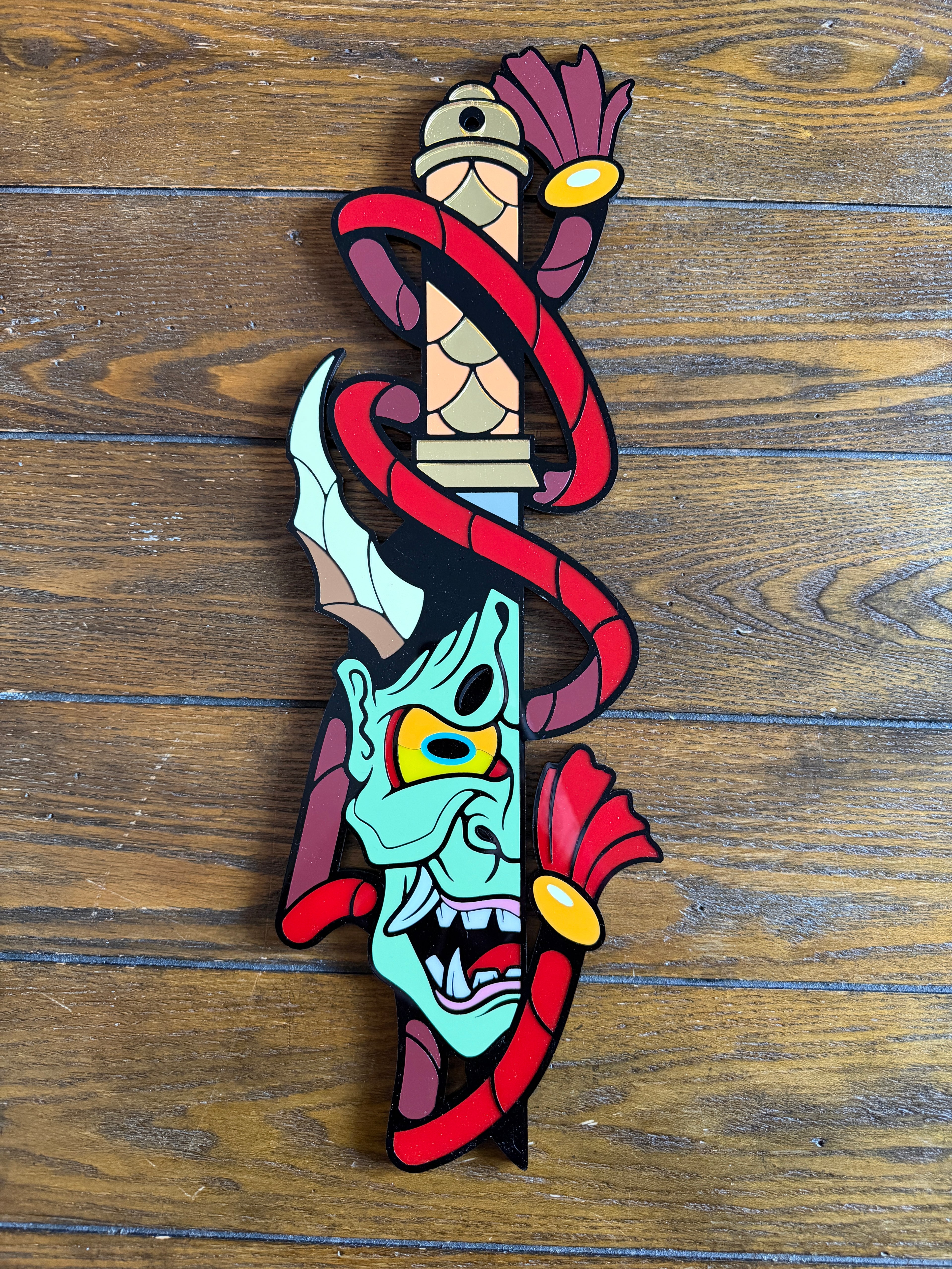 Hannya Katana Wall Art
