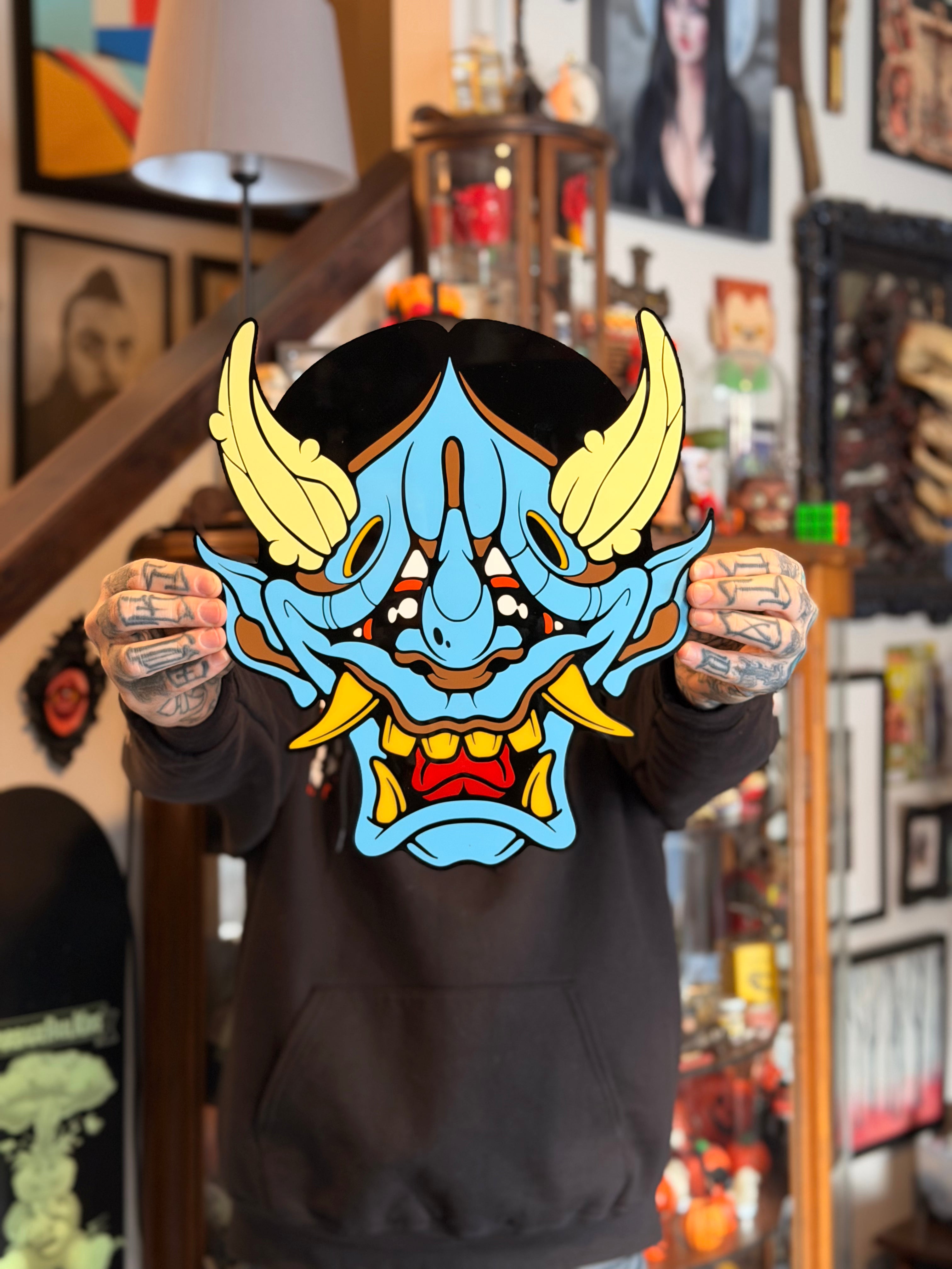 Large Oni Wall Hanging Art