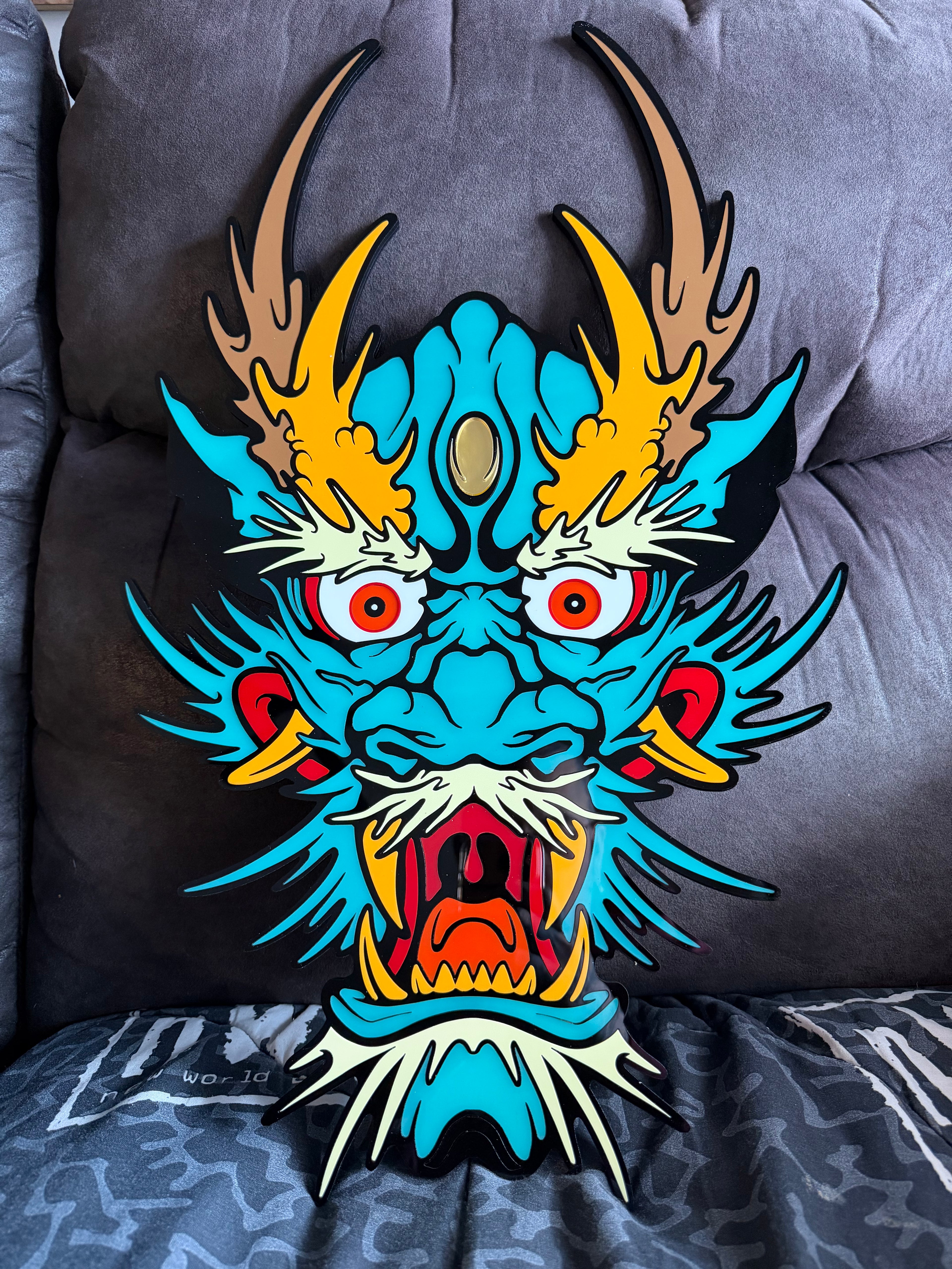 BIG GREASY DRAGON!!!  Wall Hanging Art